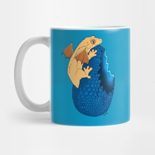 Crested Gecko Dragon with Blue Egg Mug